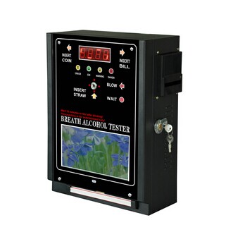 Bill and Coin-operated Alcohol Tester for Public Places